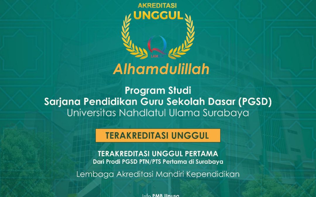 Selamat Prodi S1 PGSD Mendapat Predikat Unggul