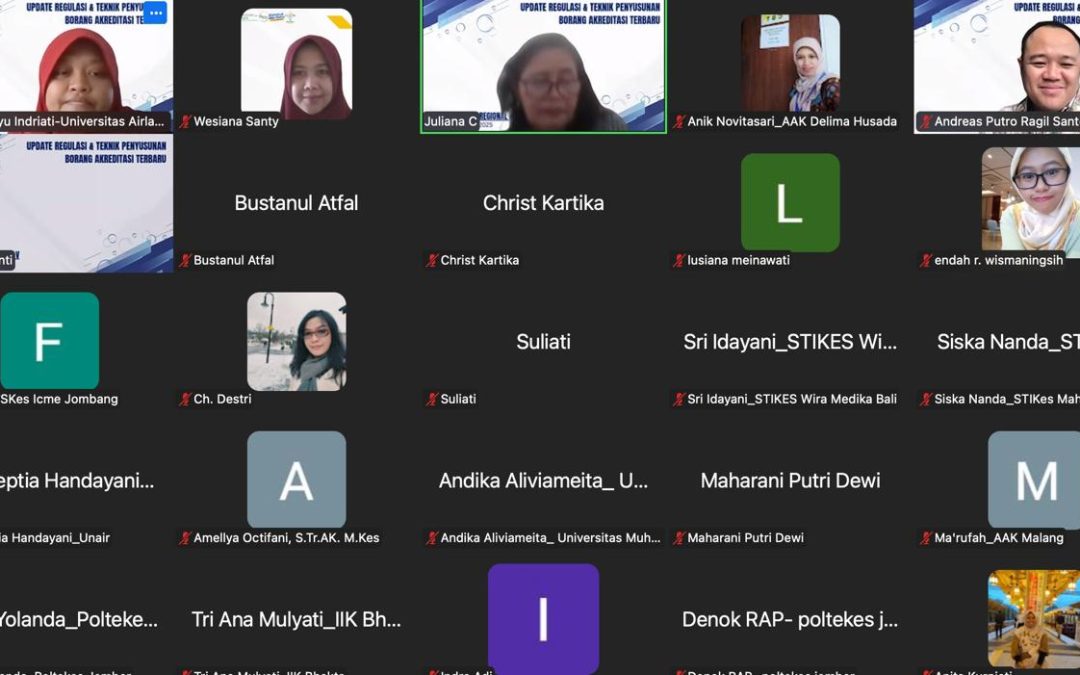 Webinar AIPTLMI Regional V Bahas Borang Akreditasi Terbaru